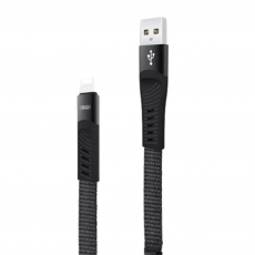Cable NB127 Carga Rápida Resorte USB - Lightning, 2.1A, 1 m, Negro XO